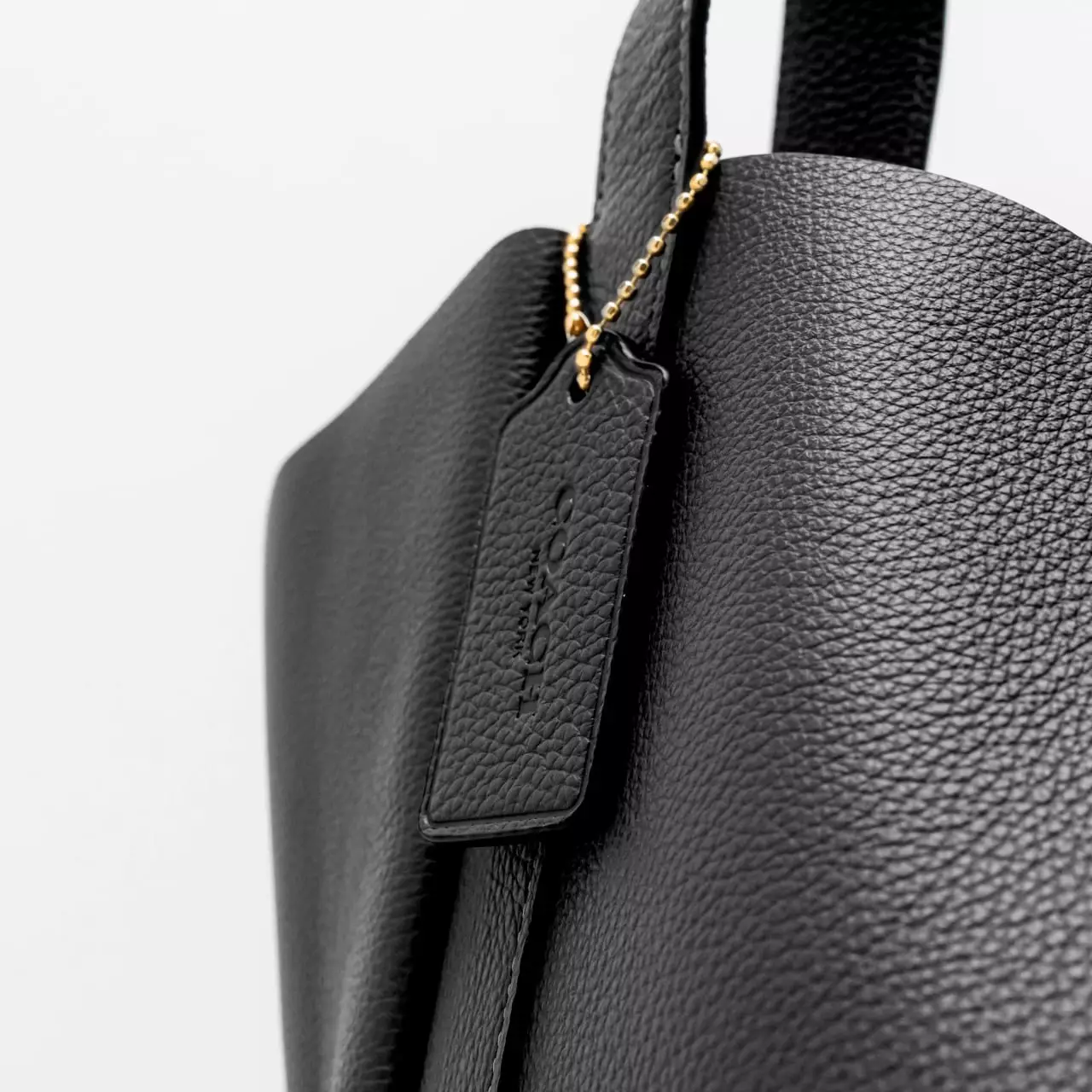 Hadley Turnlock Leather Tote Bag Black