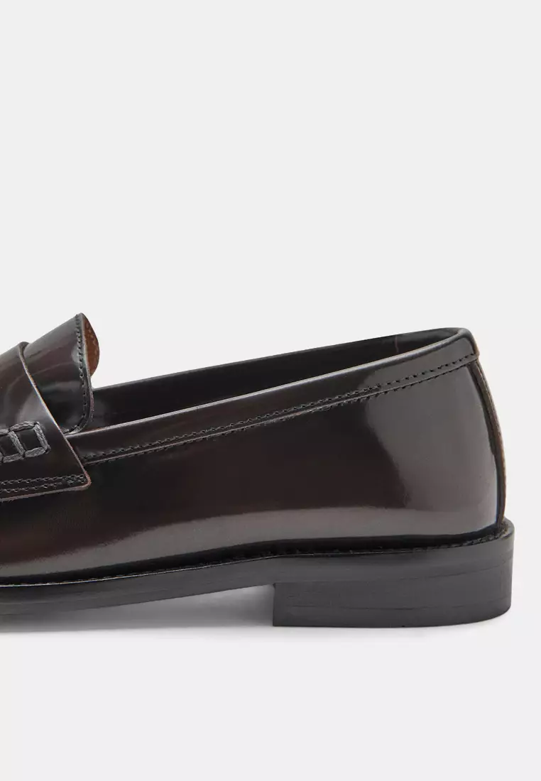 Gathered Leather Moccasins