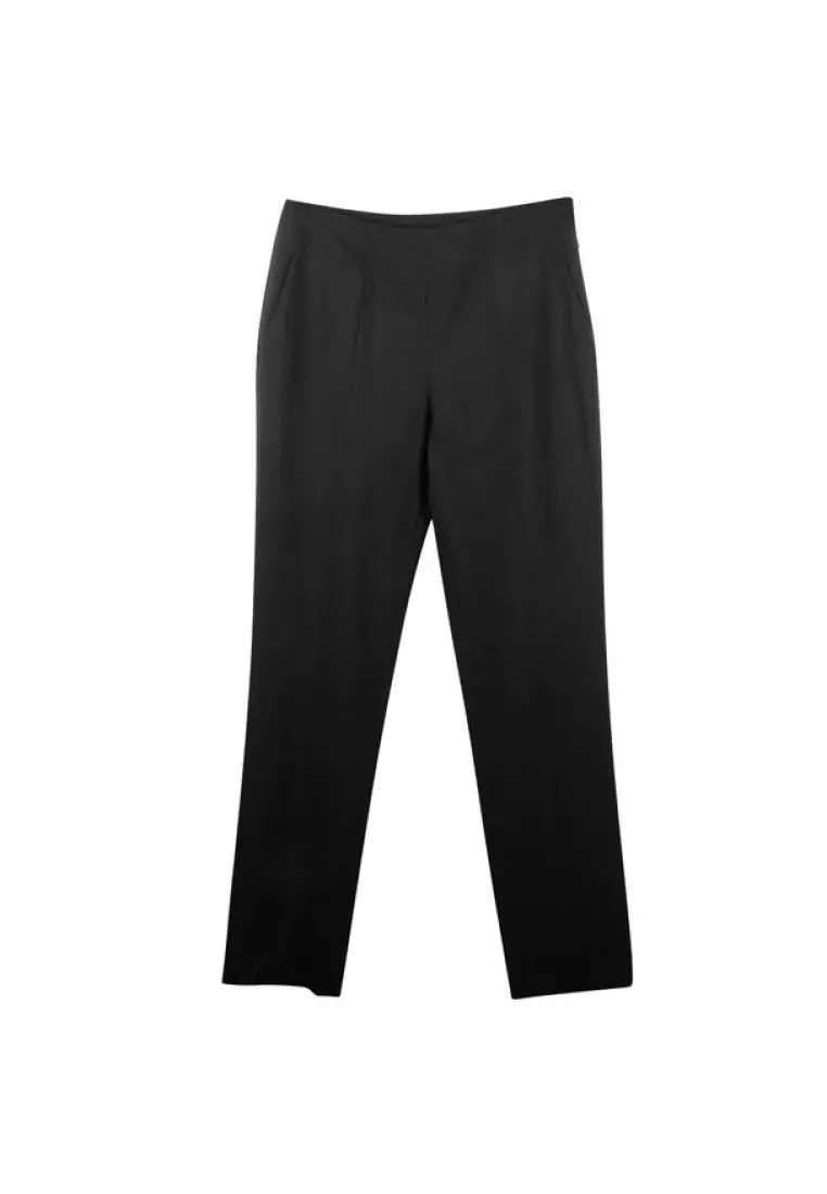 Theory Black Wool Blend Relaxed Dress Pants 4 -  Hong Kong