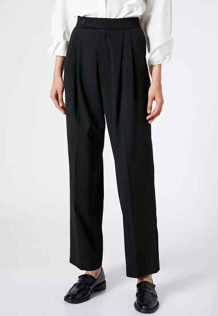 KOTON Fabric Trousers Straight Leg Pleated