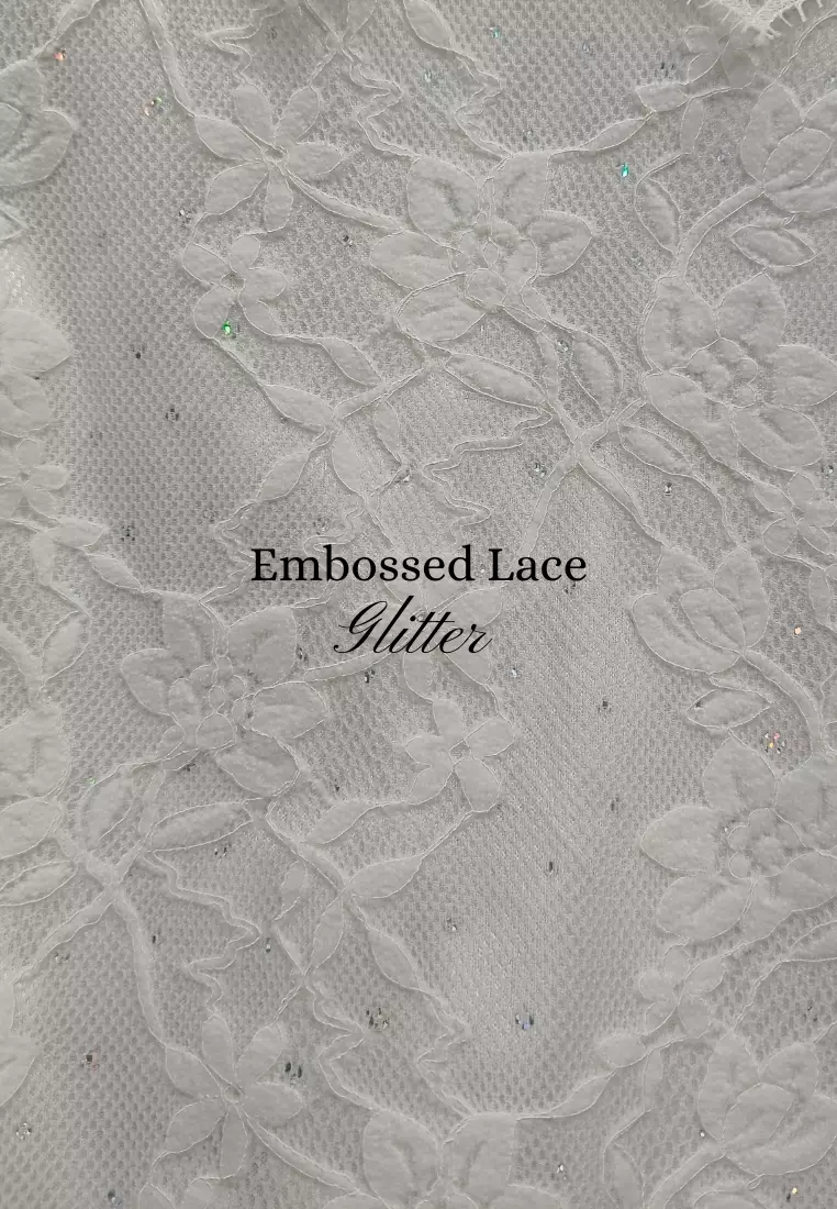 Glitter White Lace Top