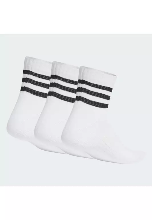 3-stripes cushioned sportswear mid-cut socks 3 pairs