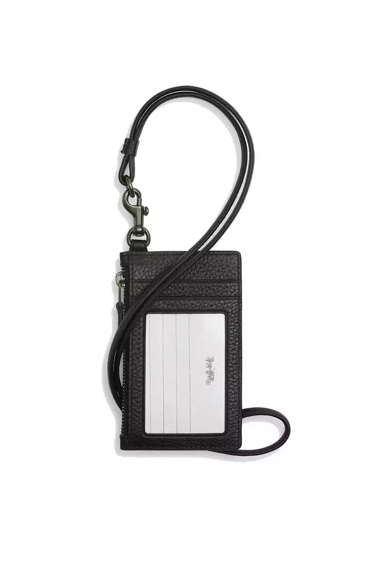 Zip Lanyard Card Case Black CAJ45