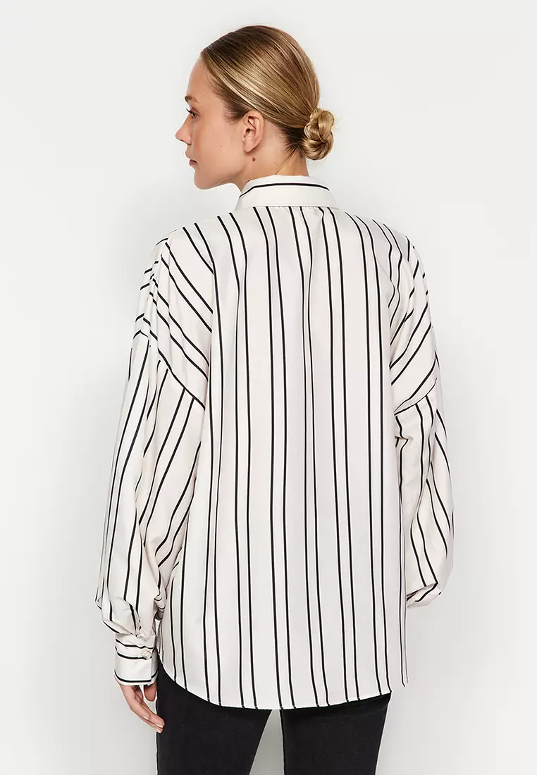 Black and white striped shirt outlet philippines