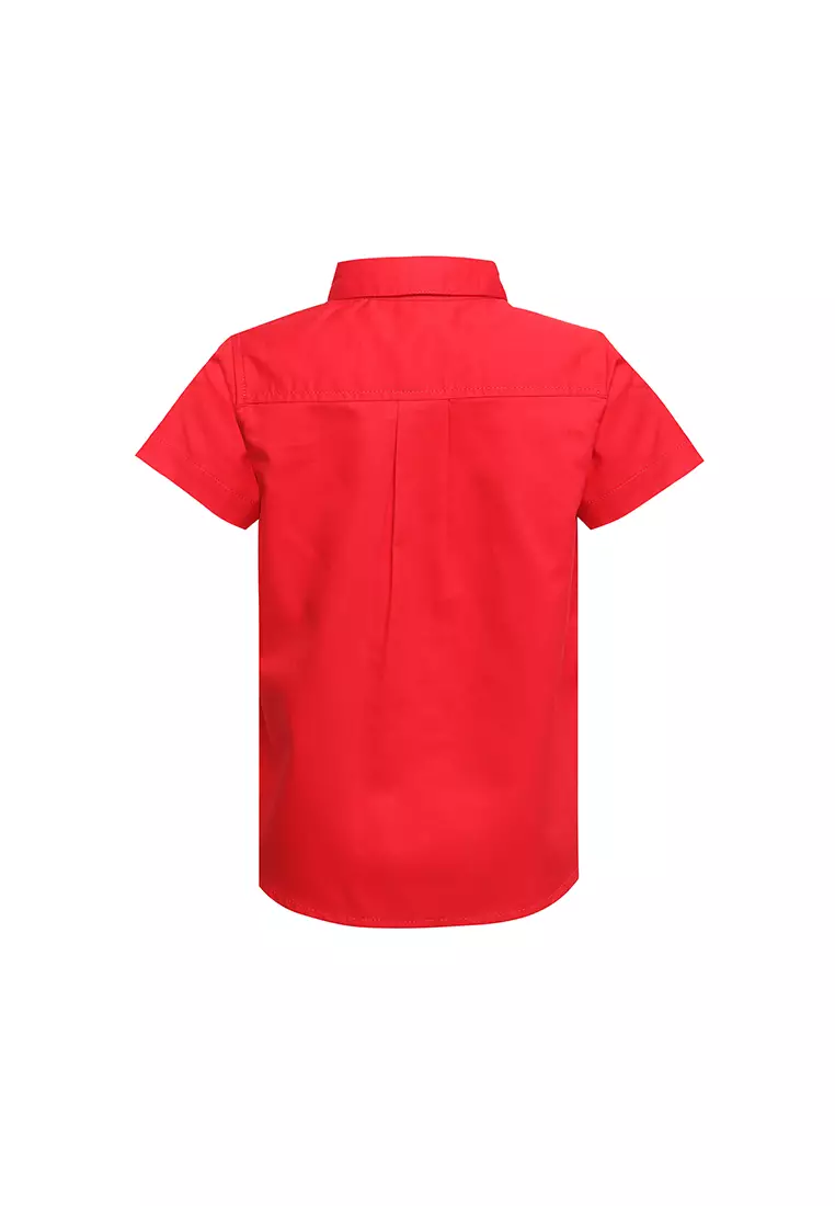 Qna Boy Betzalel Kemeja Pendek Anak Merah