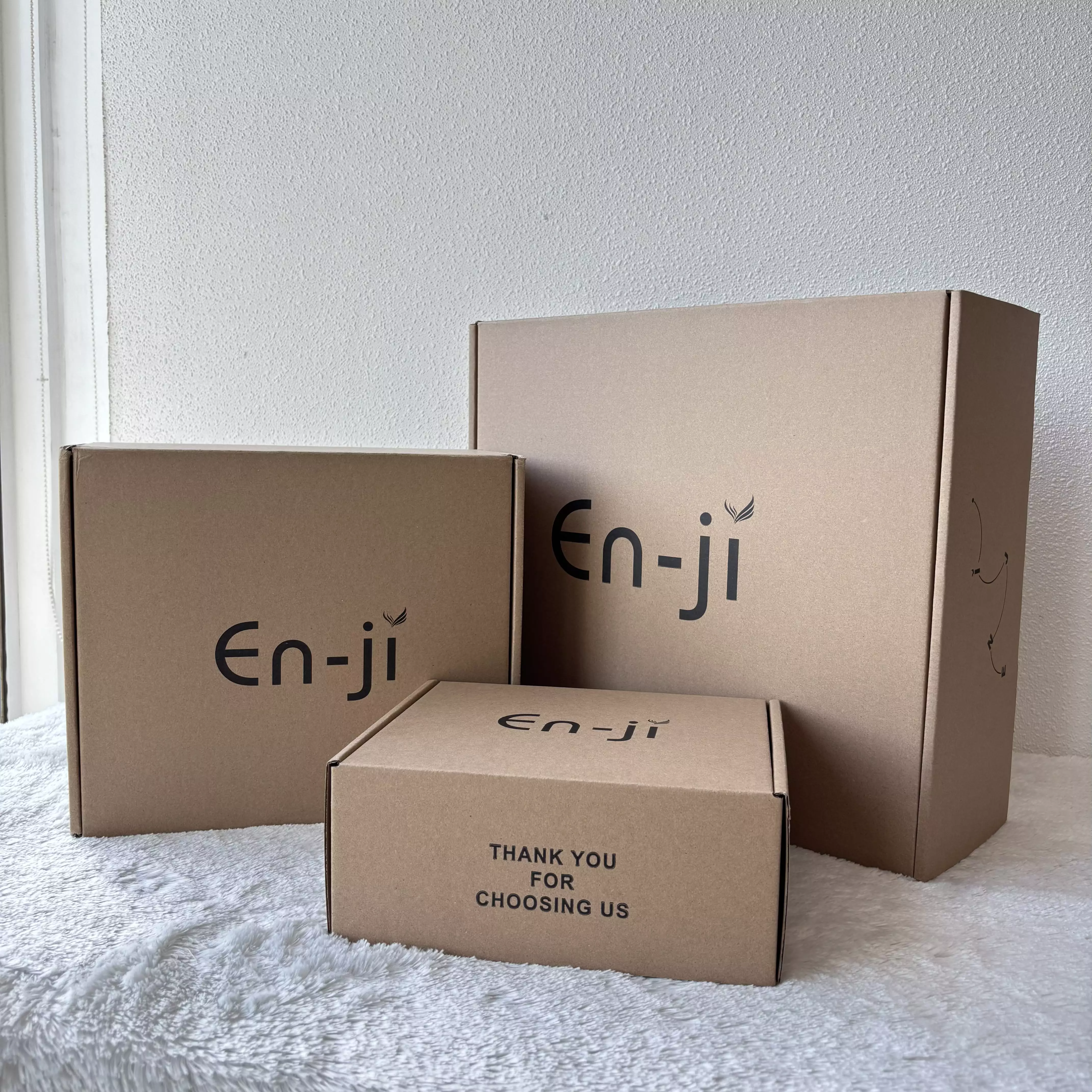 En-ji Brown Box Kecil [Packaging Tas]