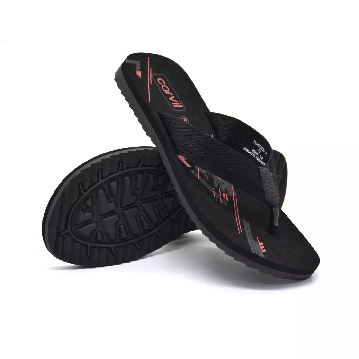 Carvil Sandal Pria Puicher-M Black