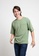 FOREST green Forest Premium Weight Cotton Linen Knitted Boxy Cut Crew Neck Tee T Shirt Men - 621217-47MintGreen B840AAAE8FA2ABGS_2
