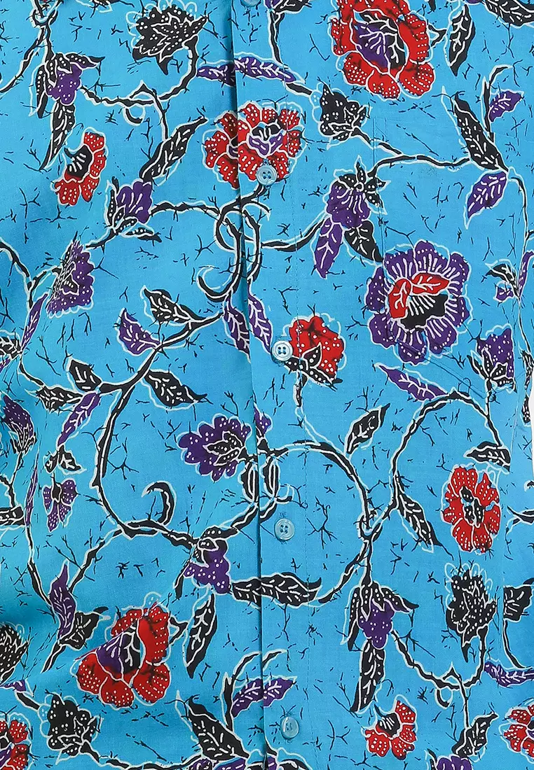 Hem Slim Fit Casual Batik Fashion 3