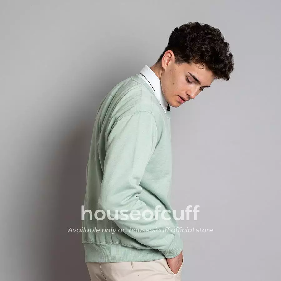 Houseofcuff sweater crewneck basic outer mint