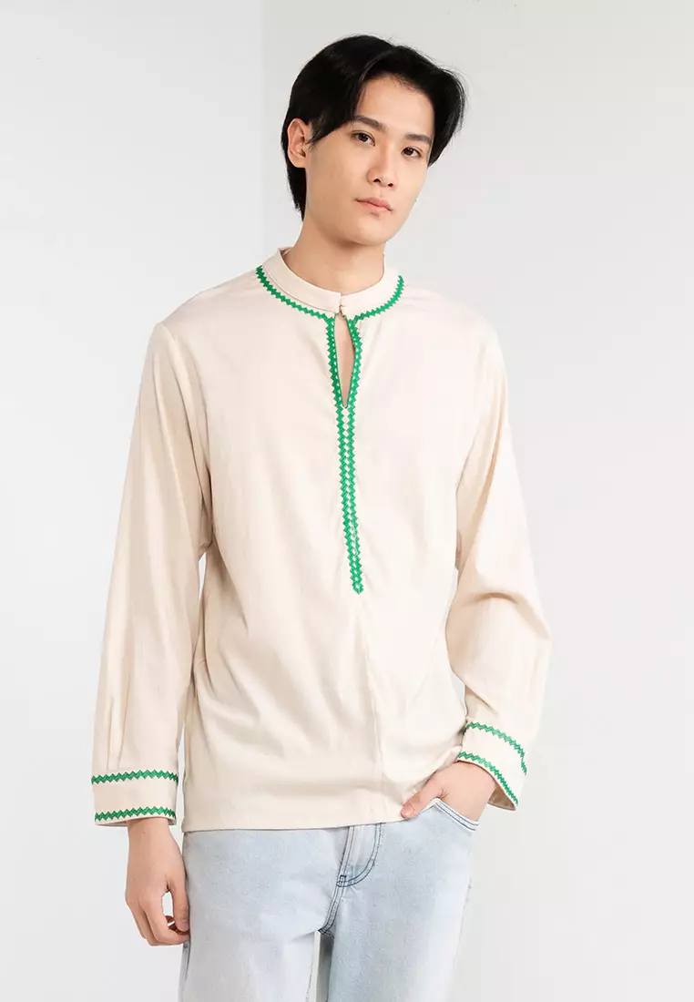 Men’s Collar Embroidered Shirt