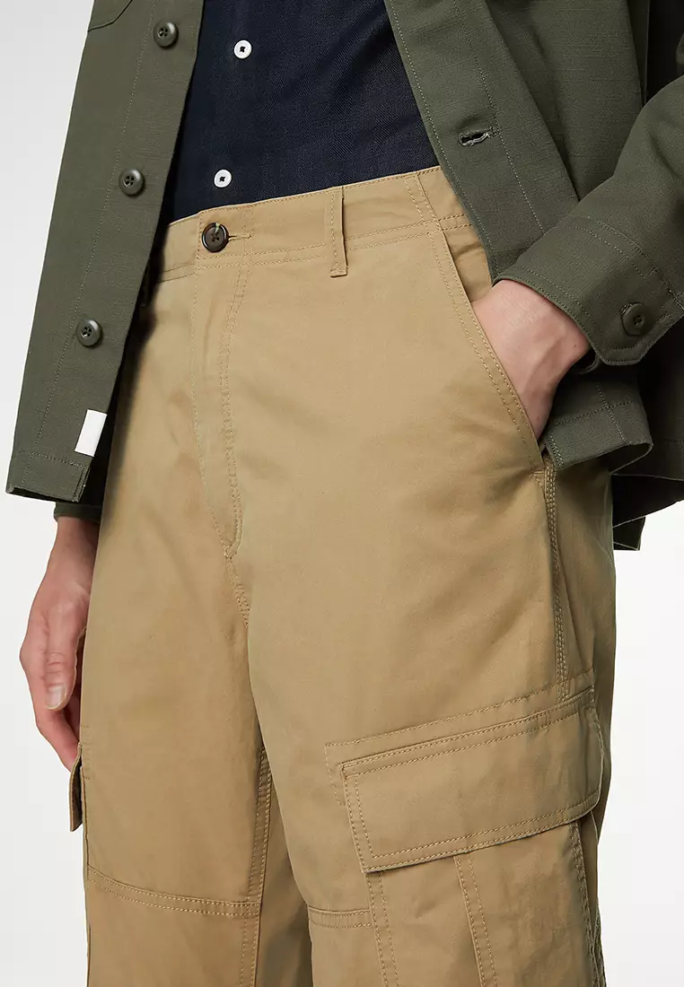 Tapered Fit Pure Cotton Lightweight Cargo Trousers