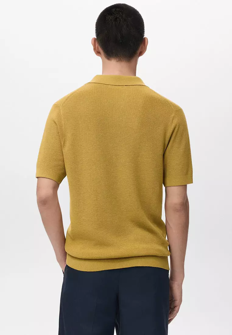 Structured Knitted Polo Shirt