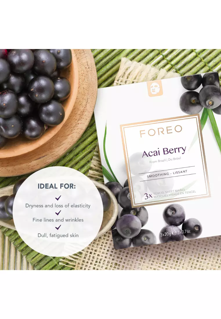 FOREO Sheet Mask Farm to Face Collection Facial Mask - Full Face Masks Packs | Beauty & Personal Care |For All Skin Types  | 3 pcs/pack | All Natural-Coconut Oil