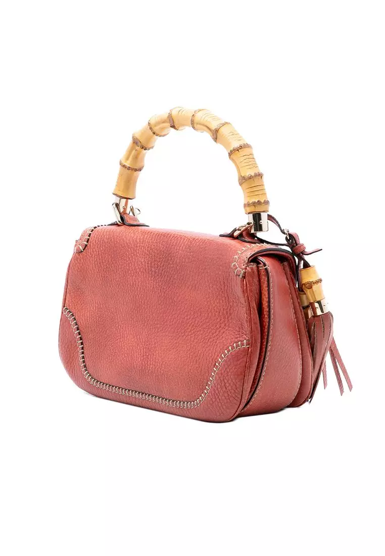 Buy Gucci Pre-Loved Gucci Medium Leather New Bamboo Satchel 2026