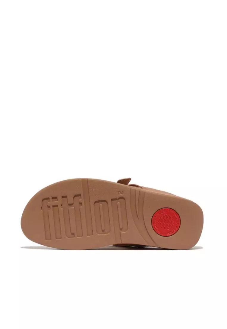 Lulu Folded-Knot Leather Toe-Post Sandals