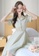 Crystal Korea Fashion Korean-made elegant pearl button A-line dress 25426AABD56492GS_6