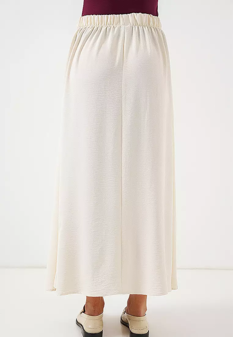 Women's Long Ayrobin Skirt 8050 - Cream