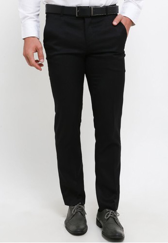 Gianni Visentin black Long Pants Cotton Stretch Slim Fit ,2 Side Pocket 3A0DDAAE15A7F8GS_1