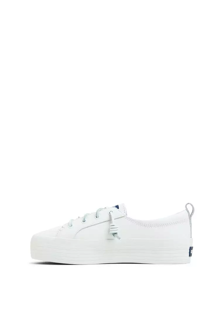 Women's Crest Vibe Platform Sneakers - White (13934085)