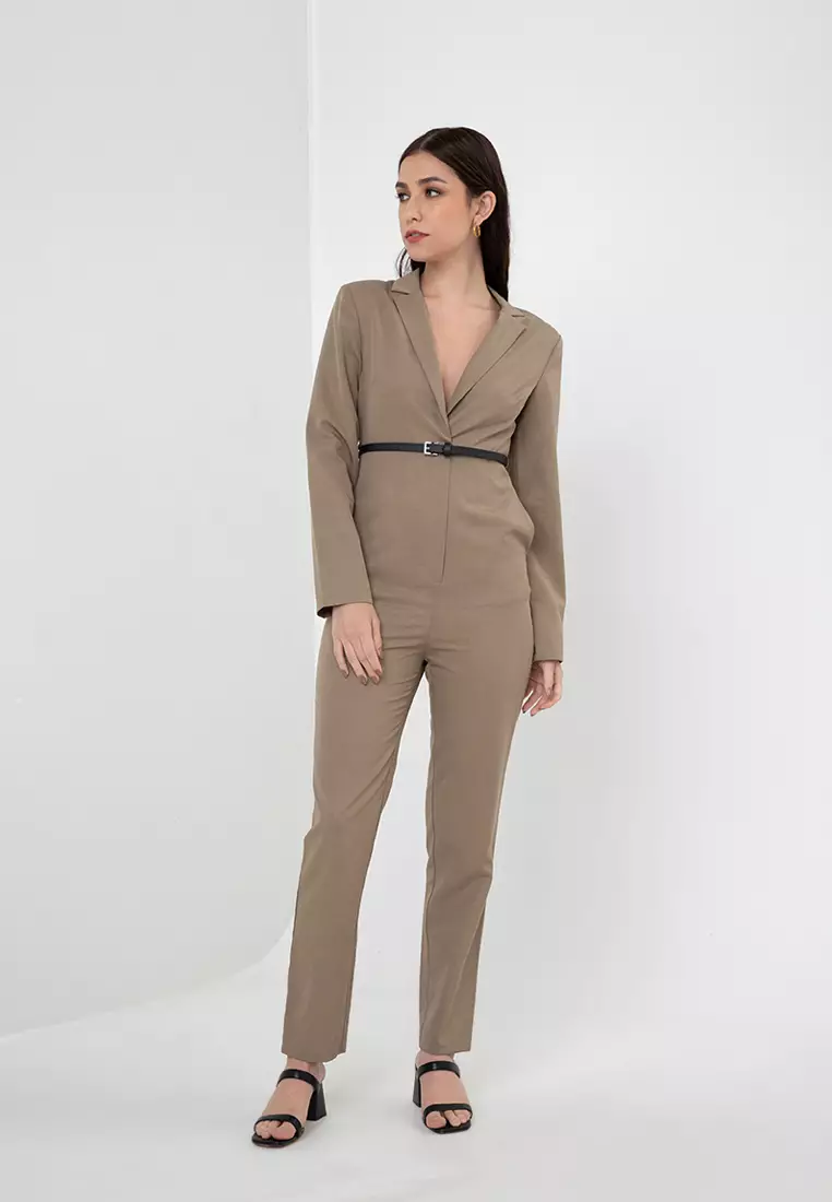 Buy Zalora Studios V Neck Jumpsuit Online | ZALORA Malaysia