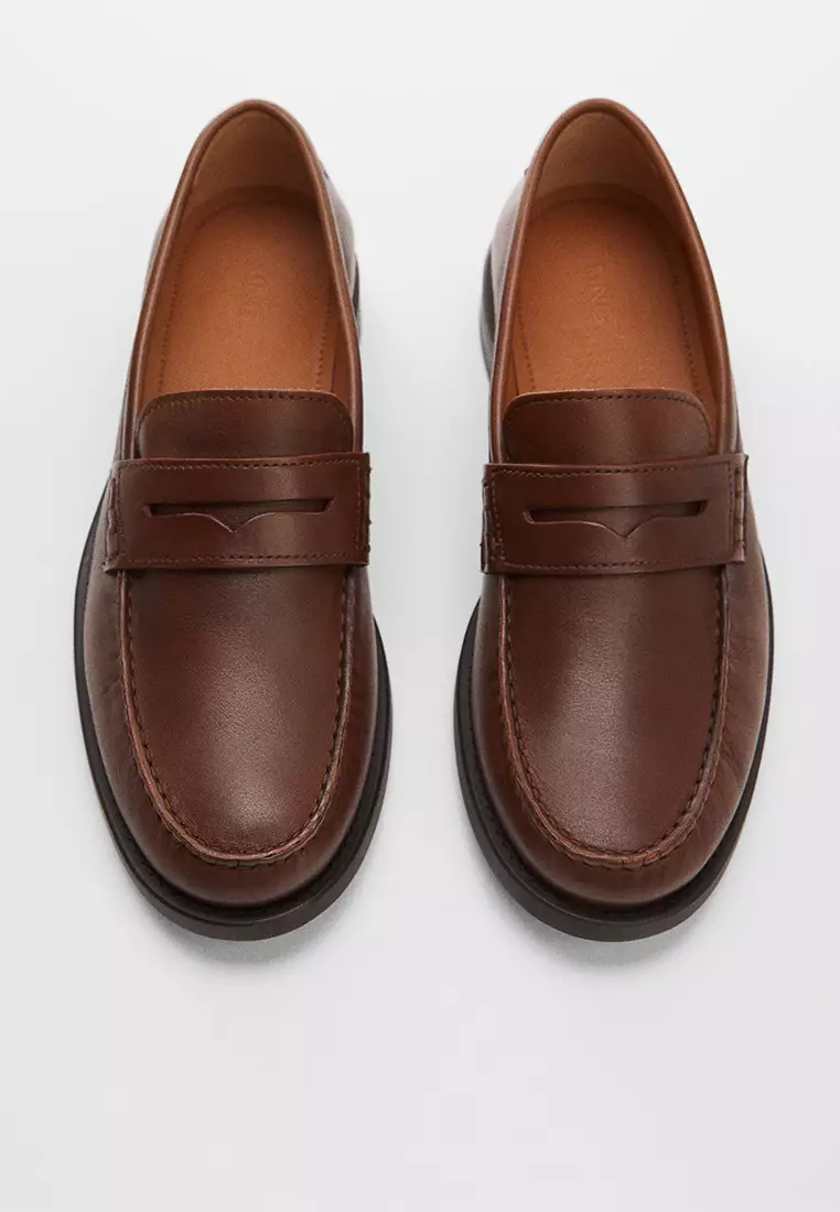 Buy MANGO Man Leather Penny Loafers 2024 Online | ZALORA Philippines