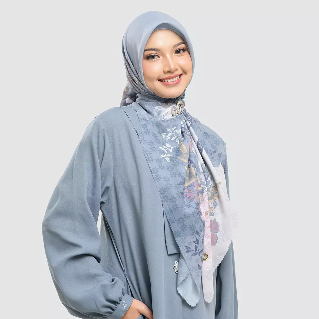 Rabbani - Kerudung Segi Empat Muslim Wanita Tetra Mafuyu Lux - Tosca