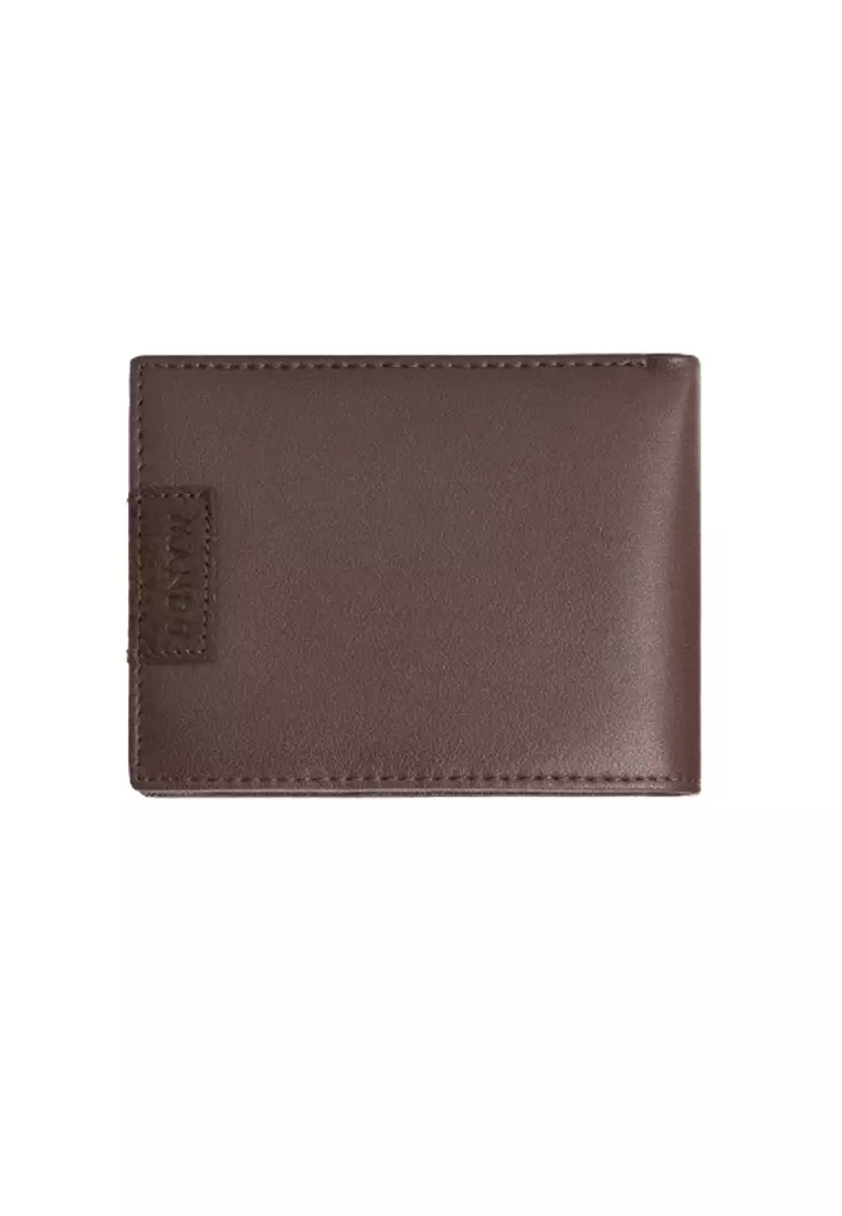 Dompet Lipat Pria Pendek Blocking Bahan Kulit Sapi Asli Genuine Leather Premium BAEOS ORIGINAL - Coffe