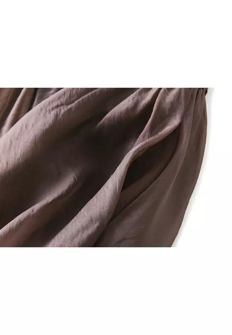 Silk Organdy A-line Maxi Skirt AF0236