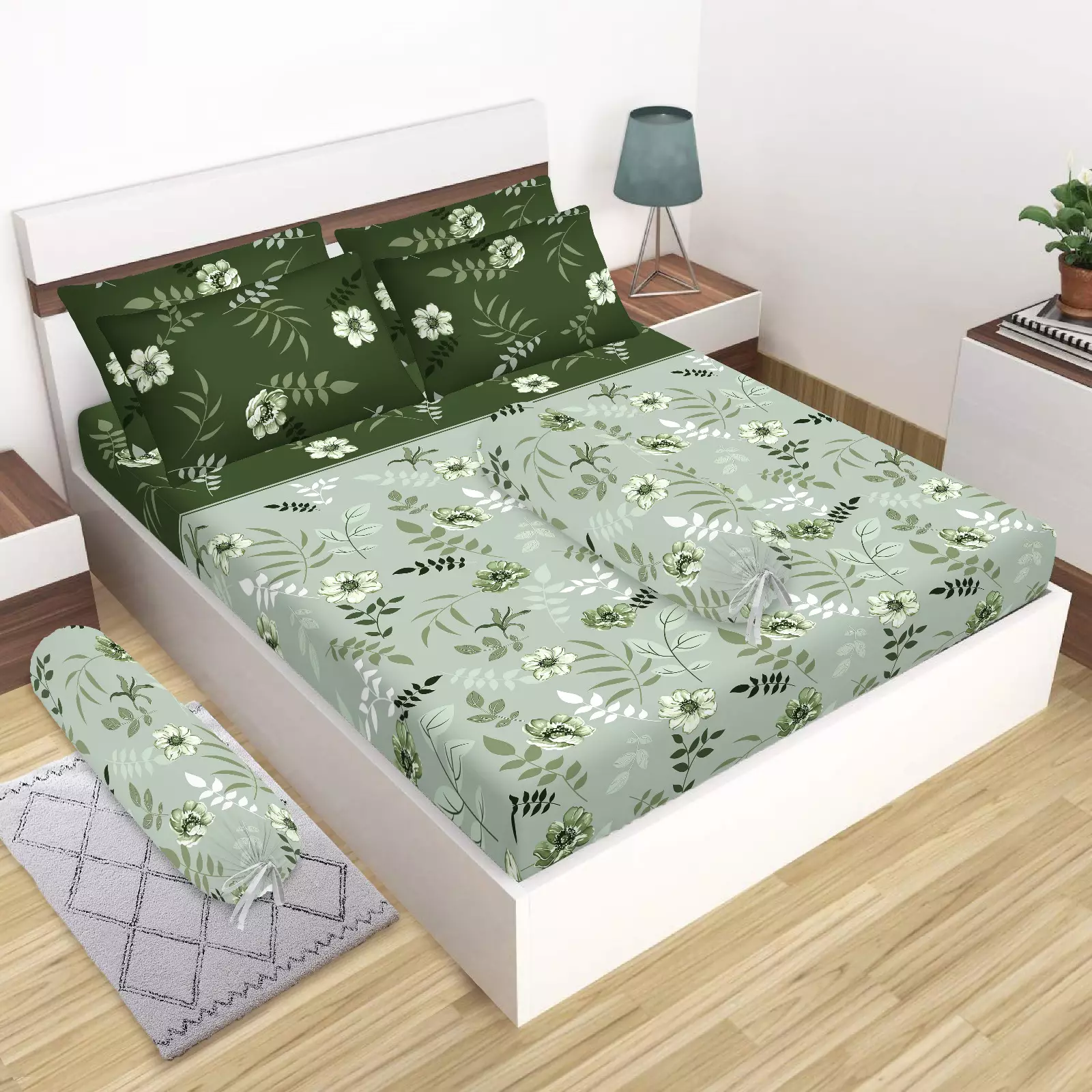 Jual Akiko Akiko Sprei Set Bunga Aesthetic Ukuran King 180x200 Bantal 4 Motif Hayden Original