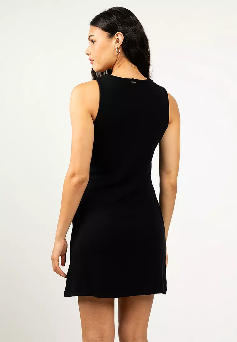 knee length dresses for ladies Pomander Place Black Vesty Mini Dress Black / L