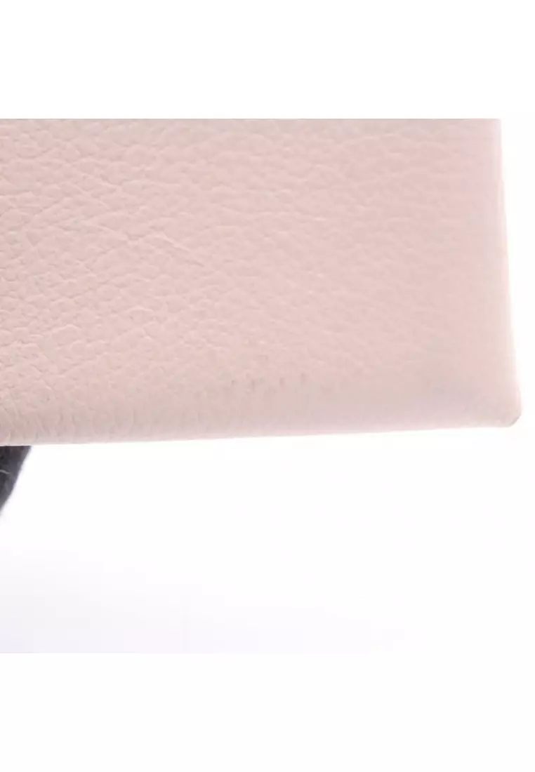 Pre-Loved Hermès Calvi rose dragees coin purse Evercolor Light pink silver hardware U stamp