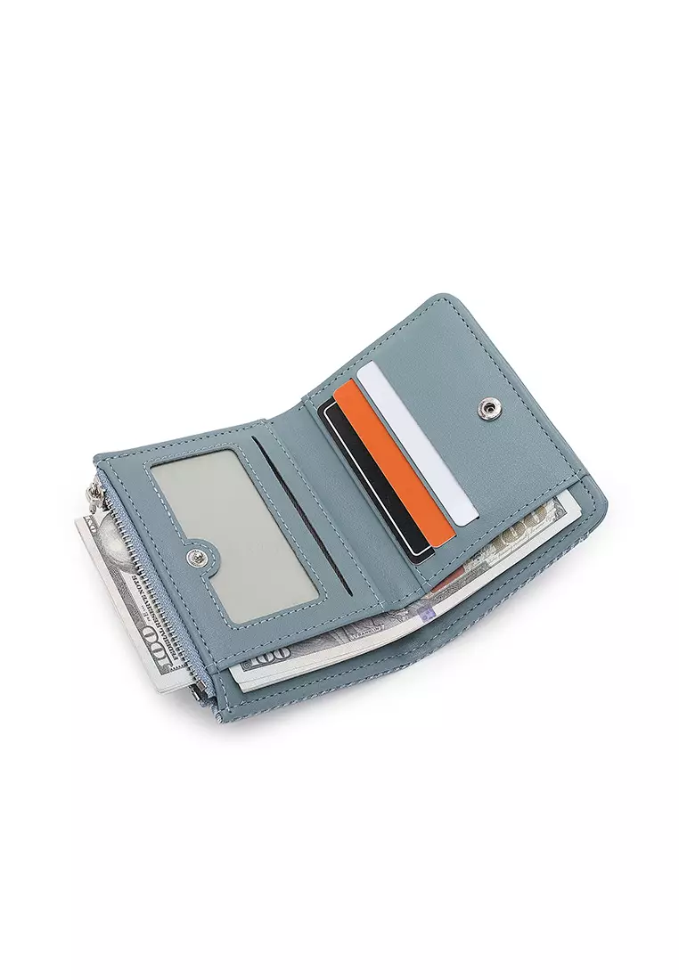 Women's 2 in 1 Purse/Wallet With Coin Compartment - Blue