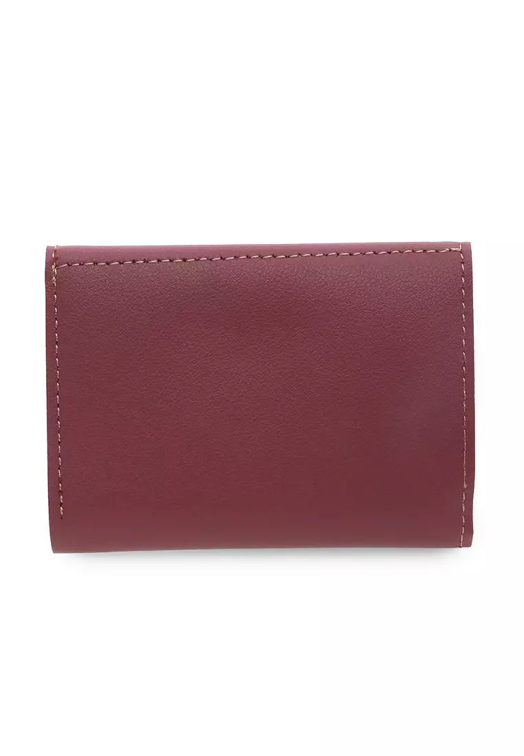 Small Wallet Design Simple Dompet Mini Wanita Premium Quality - Pink Tua