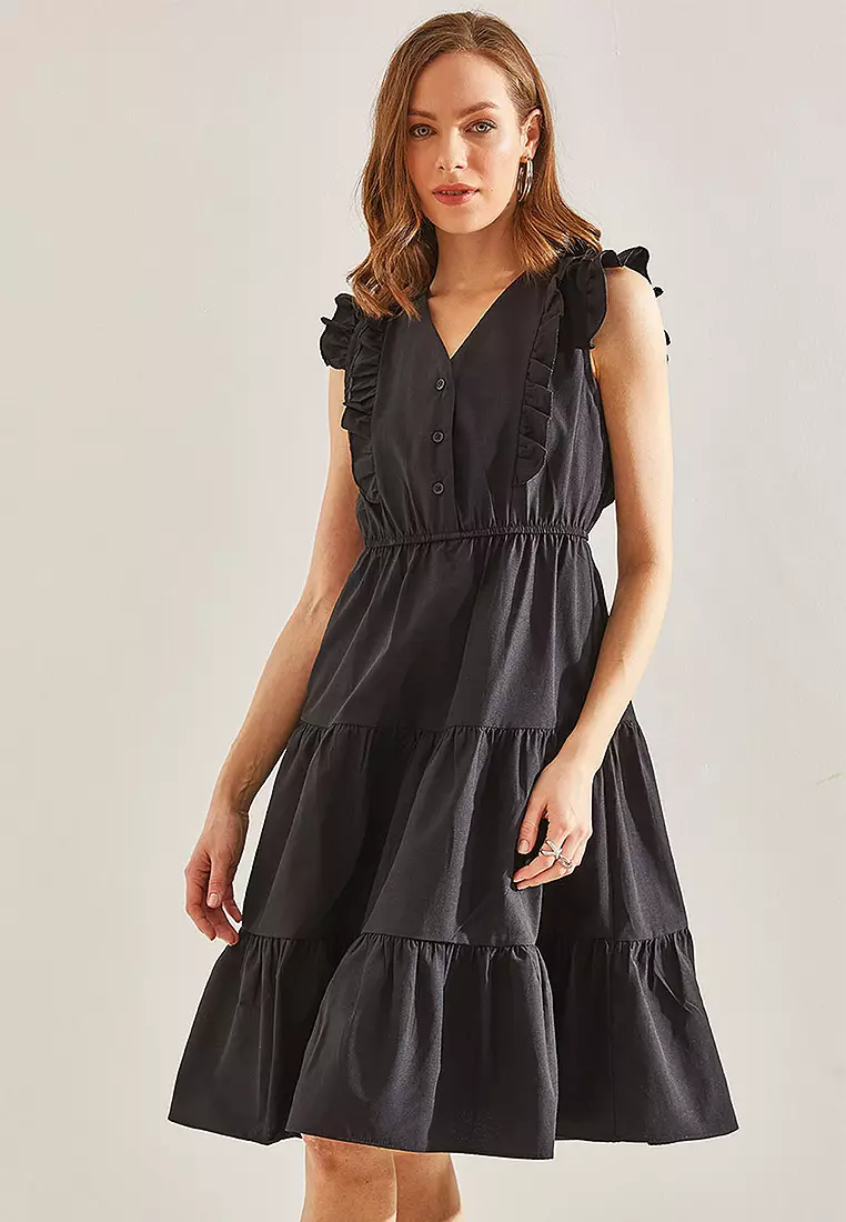 Frilly Buttoned Dress