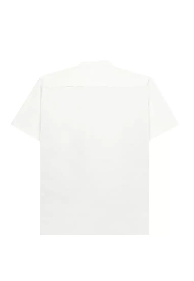 POLICE Kemeja Koko Polos Spandex Slub Premium Regular Fit Pria