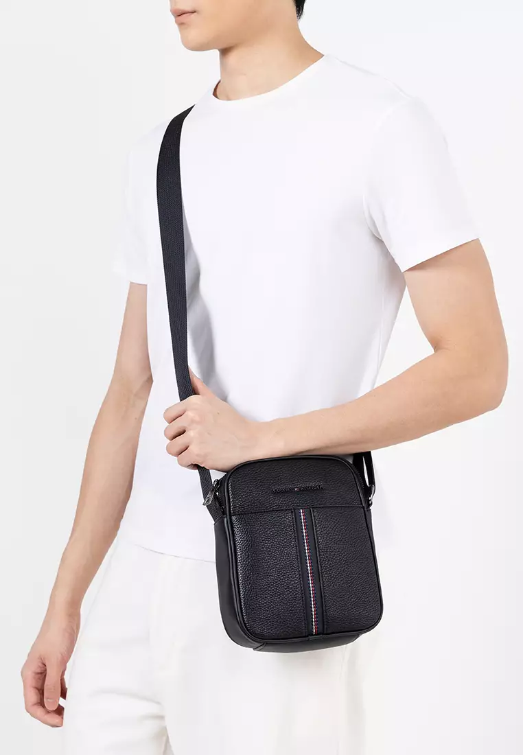 Pebble Grain Crossbody Reporter Bag - TH Mainline