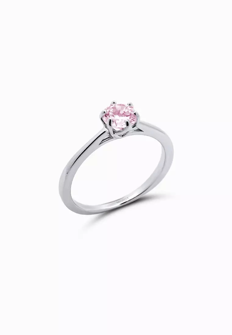 Vinstella Rosy Sparkler Pink Quartz Ring