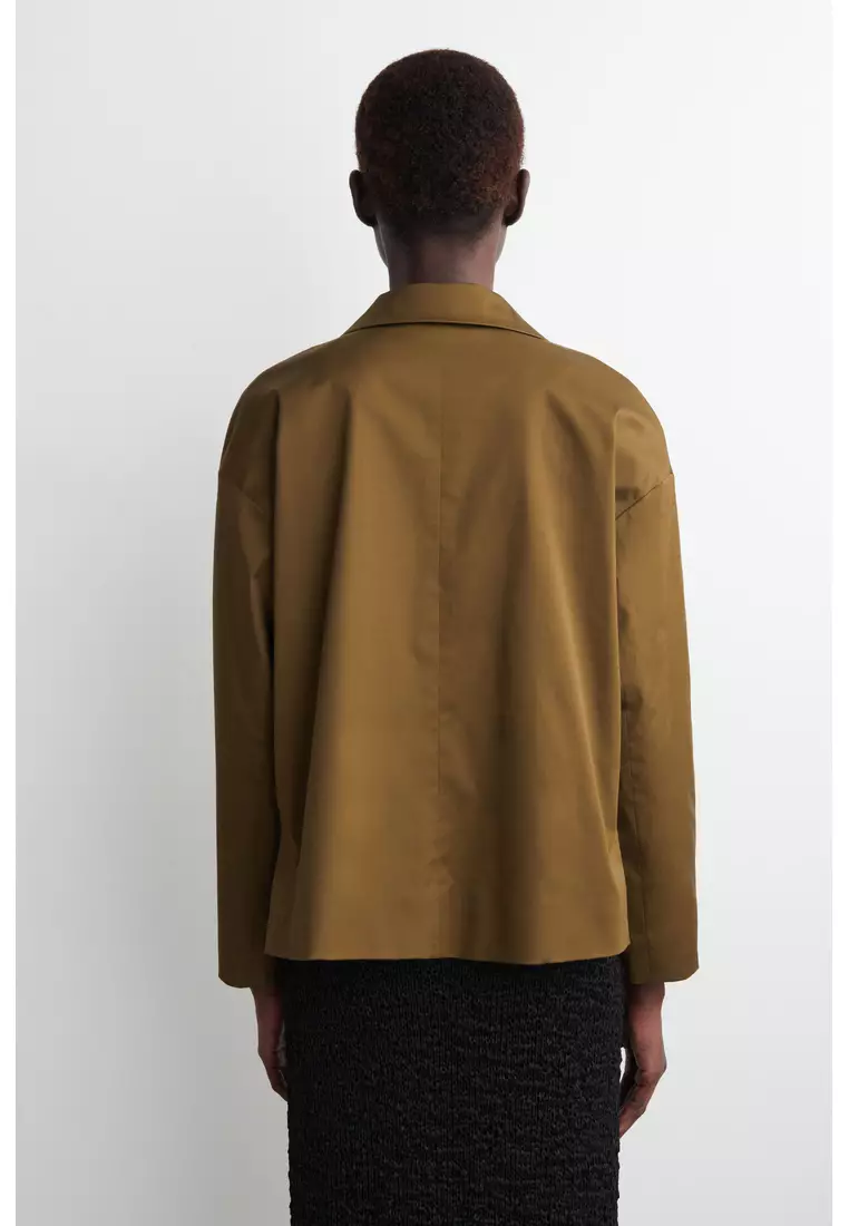 SINGLE-BUTTON COTTON BLAZER