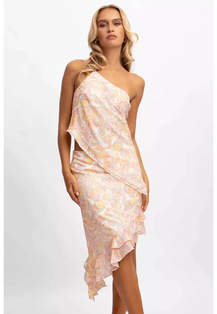 Irish Ruffled Asymmetrical Set / Gold Rush