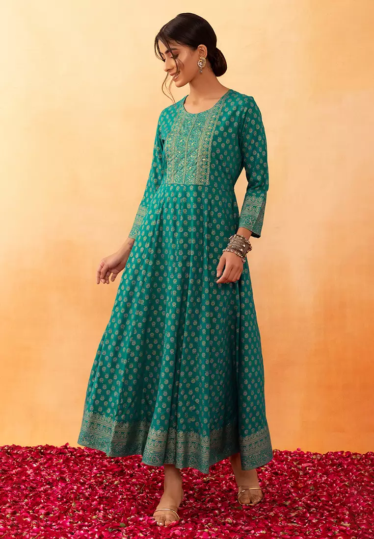 Rayon anarkali outlet kurta