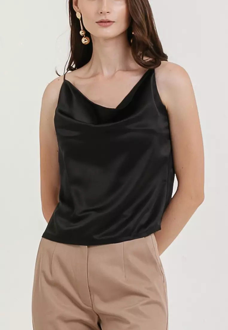 Drapery Tank Top in Black
