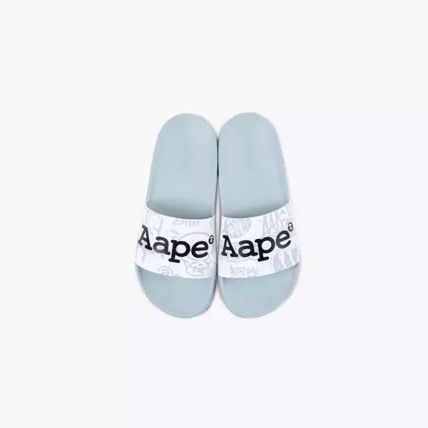 Sandal AAPE GRAFFITI GREY SLIDE 100% ORIGINAL