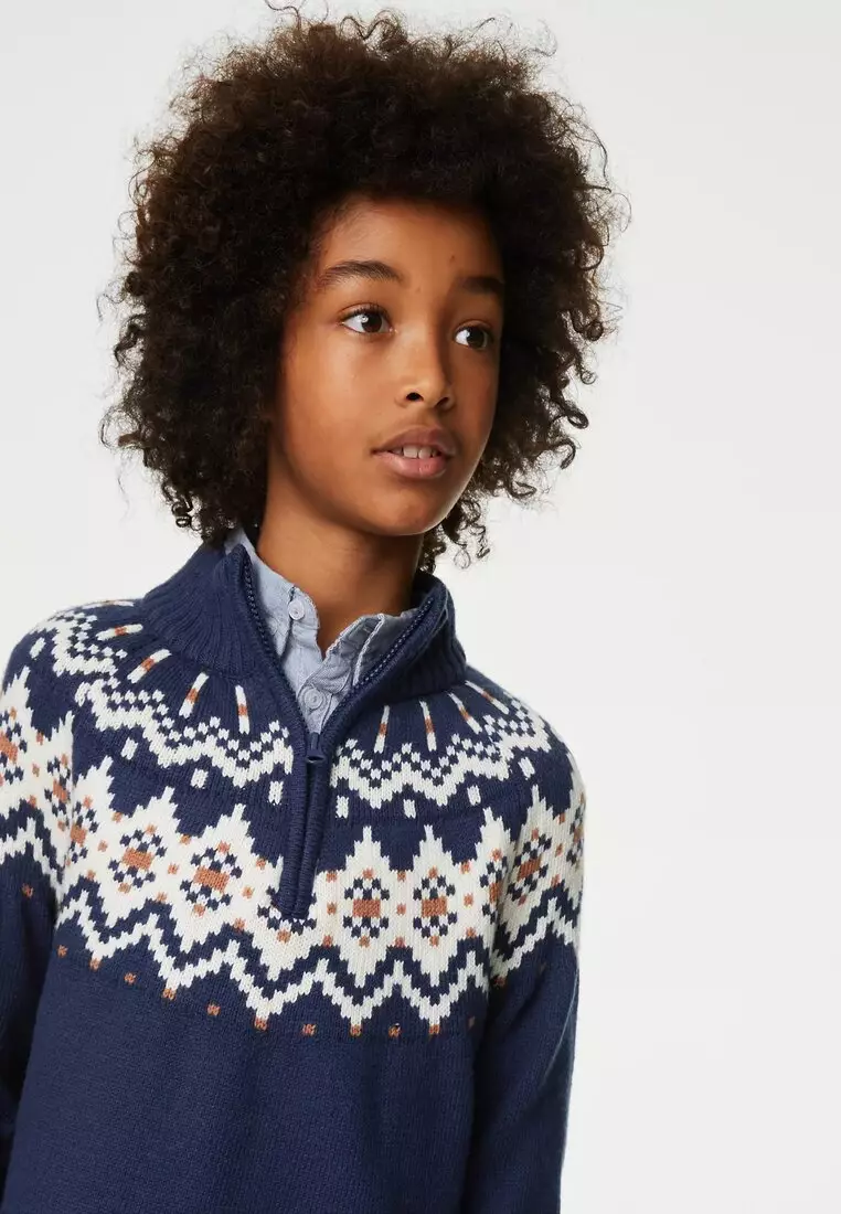 Marks and spencer fair isle jumper top