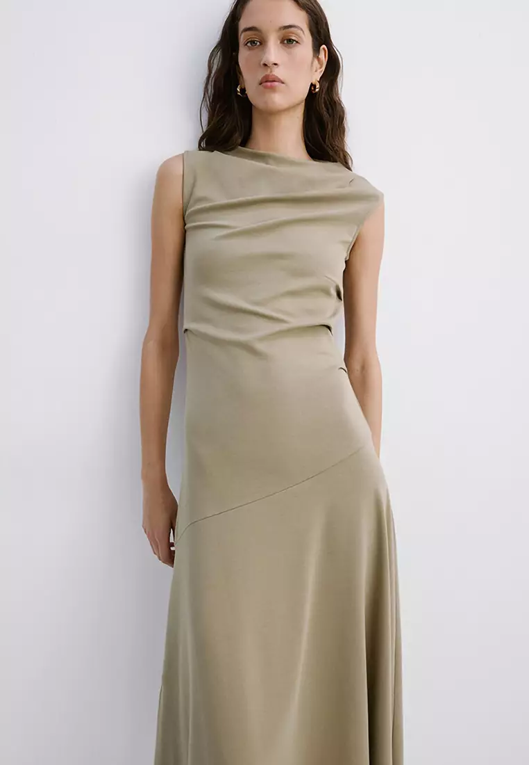 Asymmetric Draped Dress