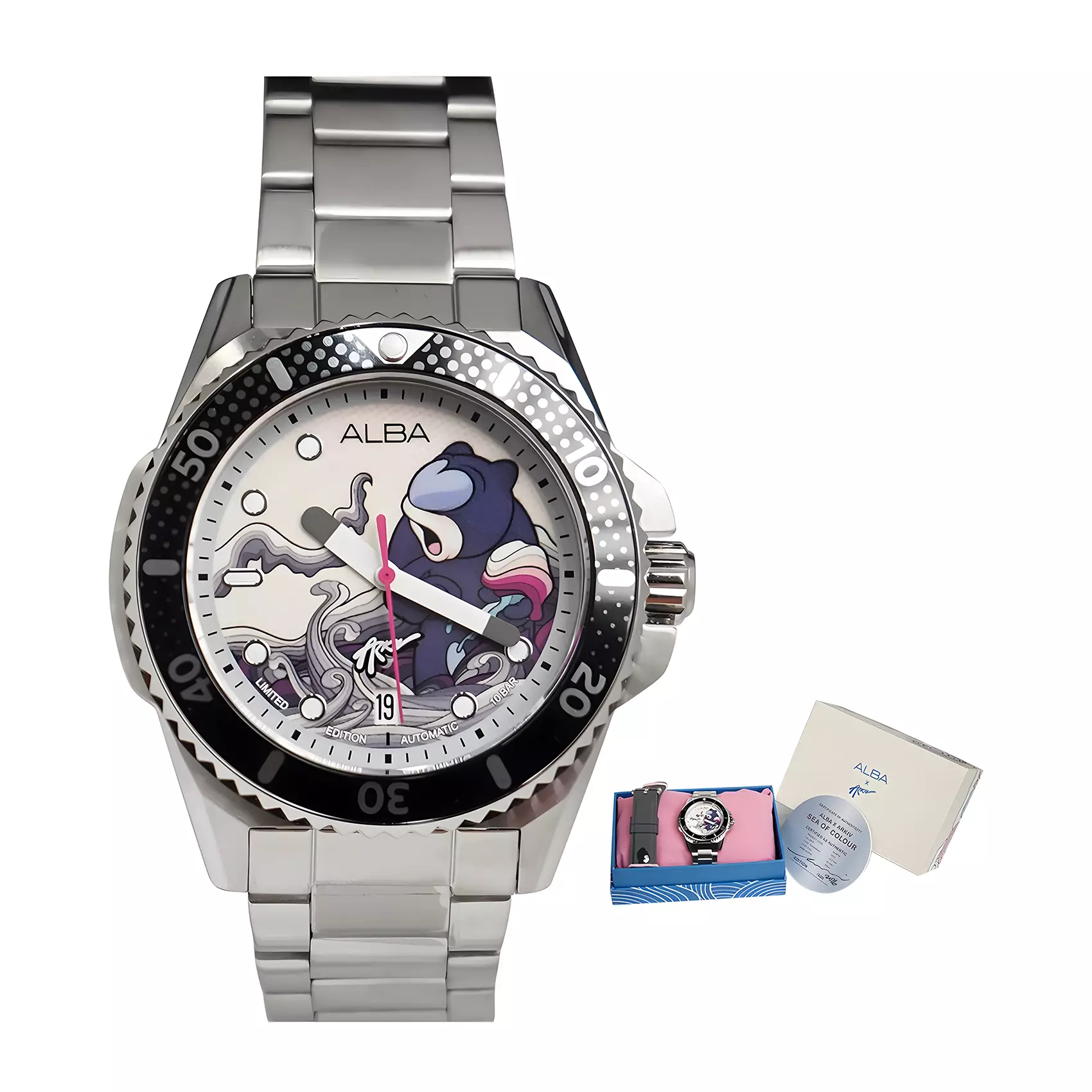 Alba x Arkiv Vilmansa Limited Edition - Jam Tangan Automatic Pria - All Stainless Steel - AU4079X1