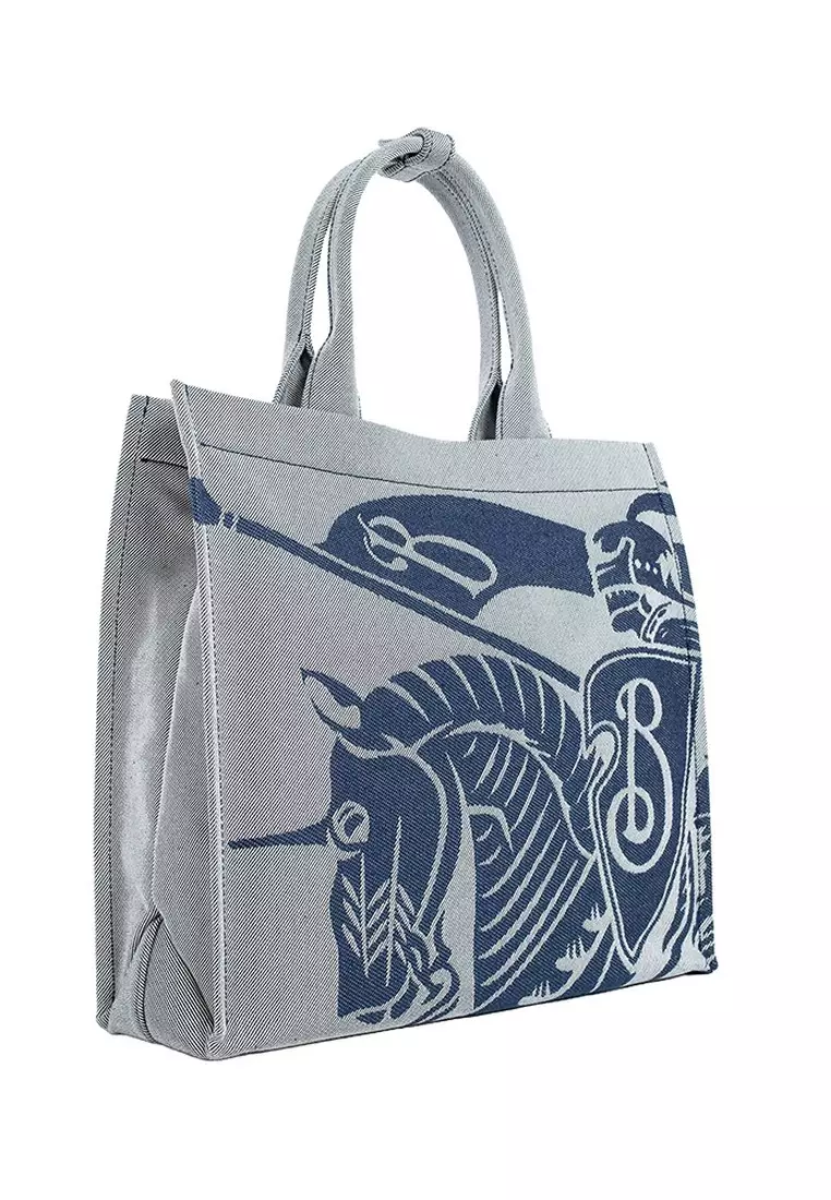 Small Horse Rider Tote Bag in Knight Blue