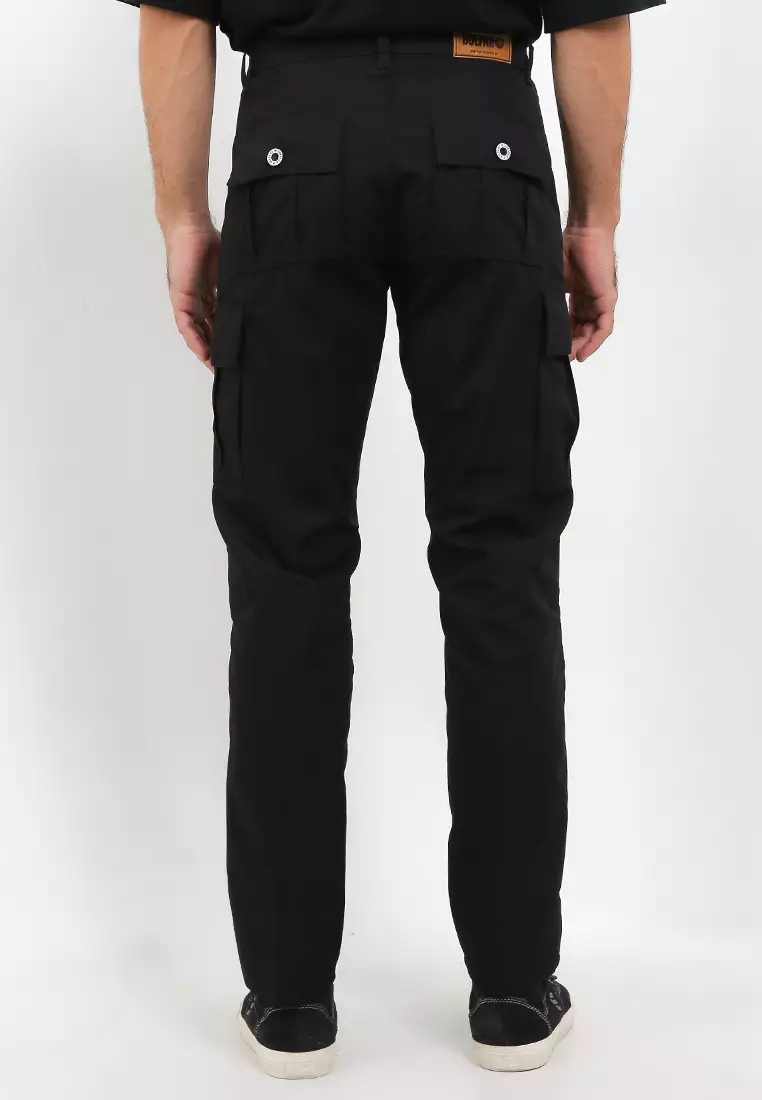 Celana Cargo Ripstop Pants Non Stretch Reguler - Black