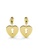 Her Jewellery gold Heart Lock Earrings (Yellow Gold) - Made with premium grade crystals from Austria CE857AC44C0F40GS_4