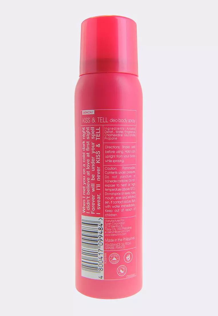 Kiss & Tell 100ml Deo Body Spray